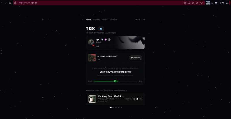 tqx.lol (biolink) screenshot 1