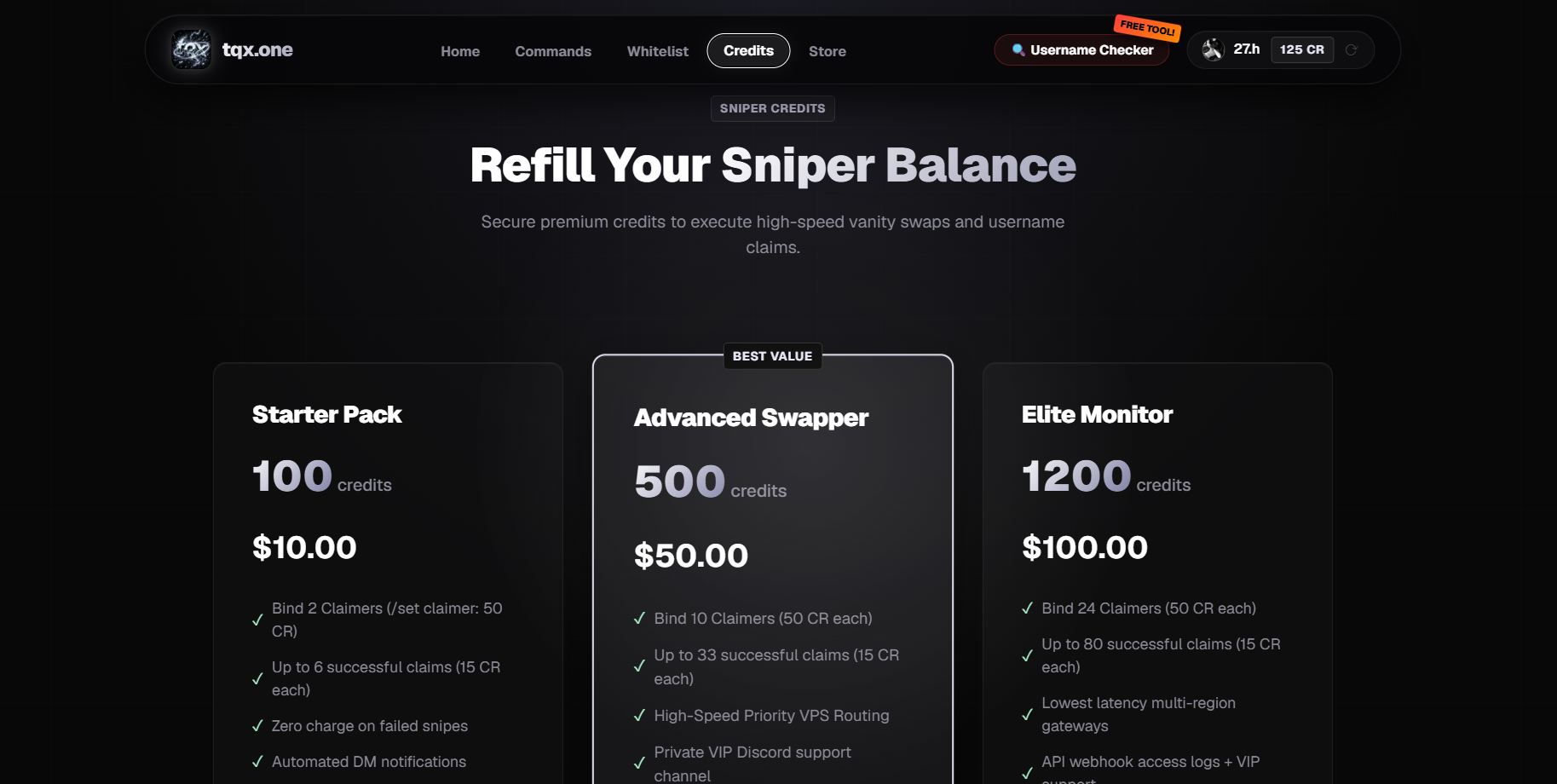 TQX.ONE (THE ULTIMATE DISCORD SNIPER) screenshot 11