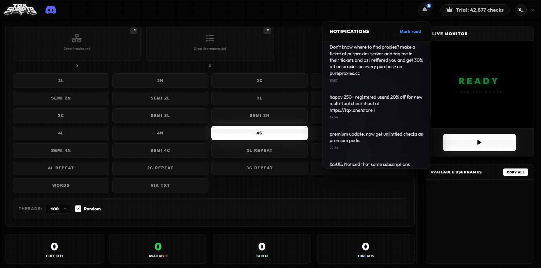 USERNAMECHECKER.XYZ/+SITE (CORE ENGINE) screenshot 13